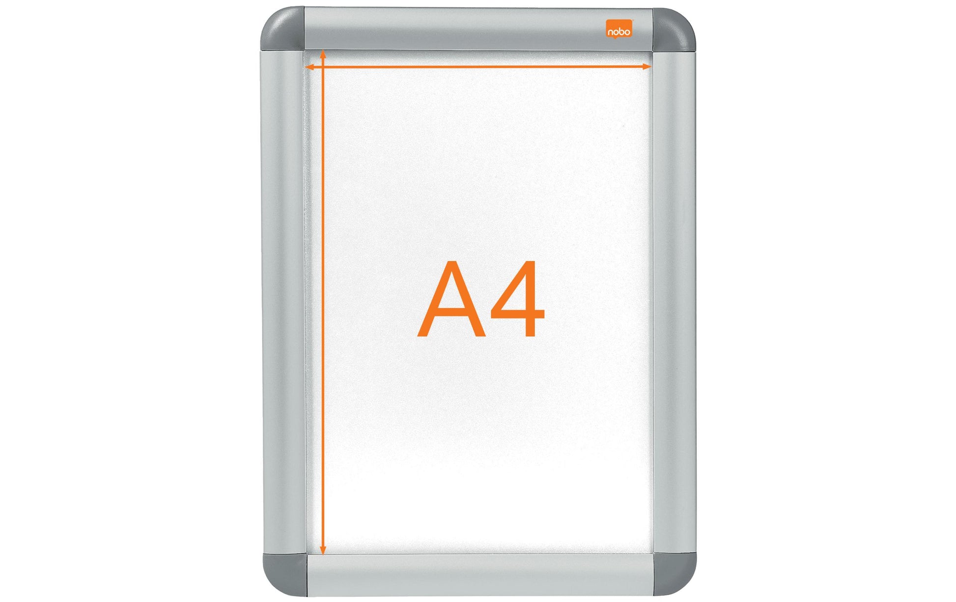 Nobo Plakatrahmen – 252 × 342 mm, silber, wetterfest, spritzwassergeschützt, für A4