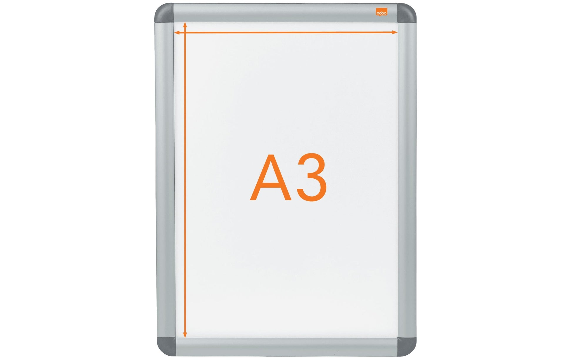 Nobo Plakatrahmen – 341 × 468 mm, silber, Metall, für A3