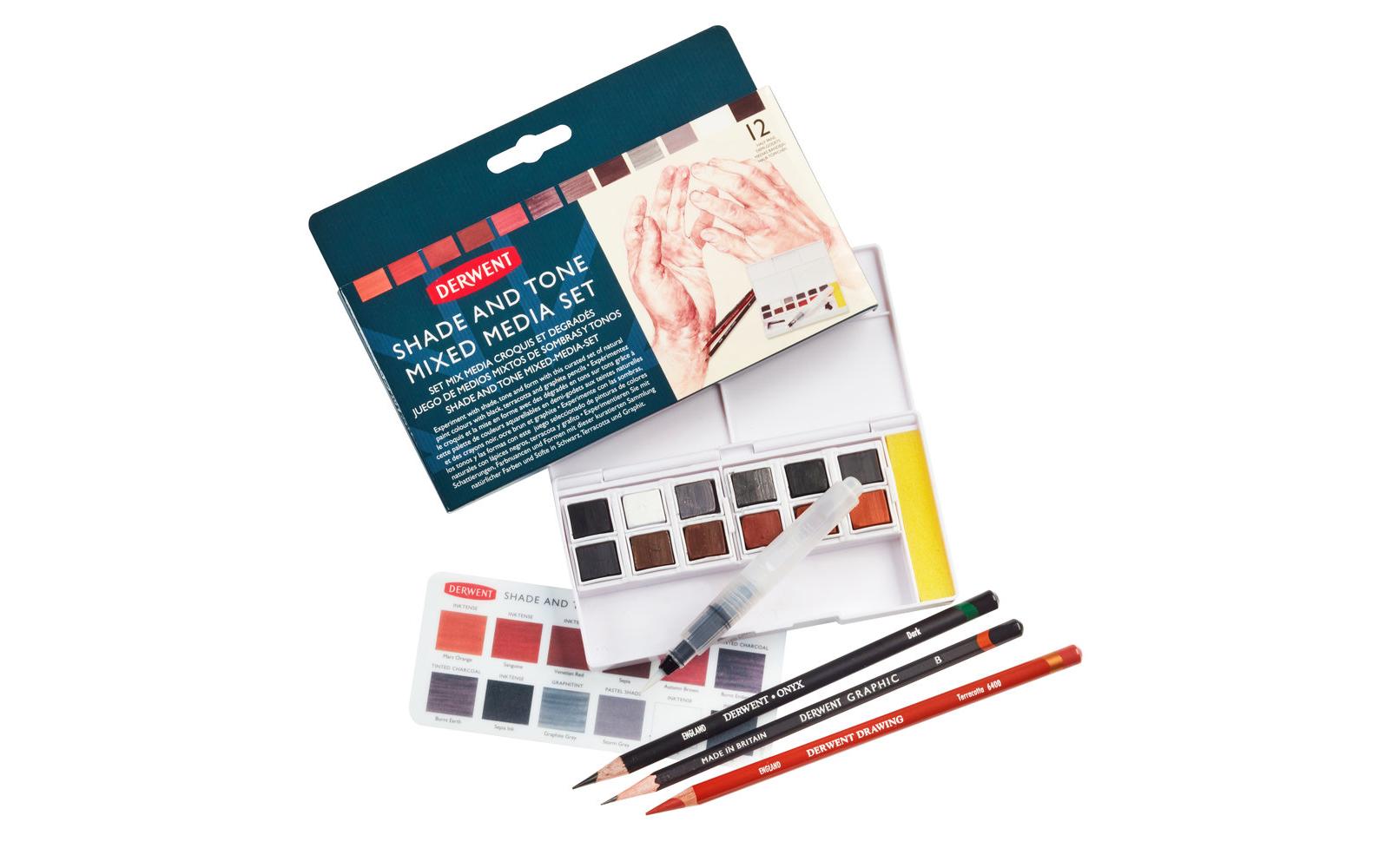 Derwent Professionelles Pigment/Tinte, Bastelfarbe – Mehrfarbig – 12 Farben