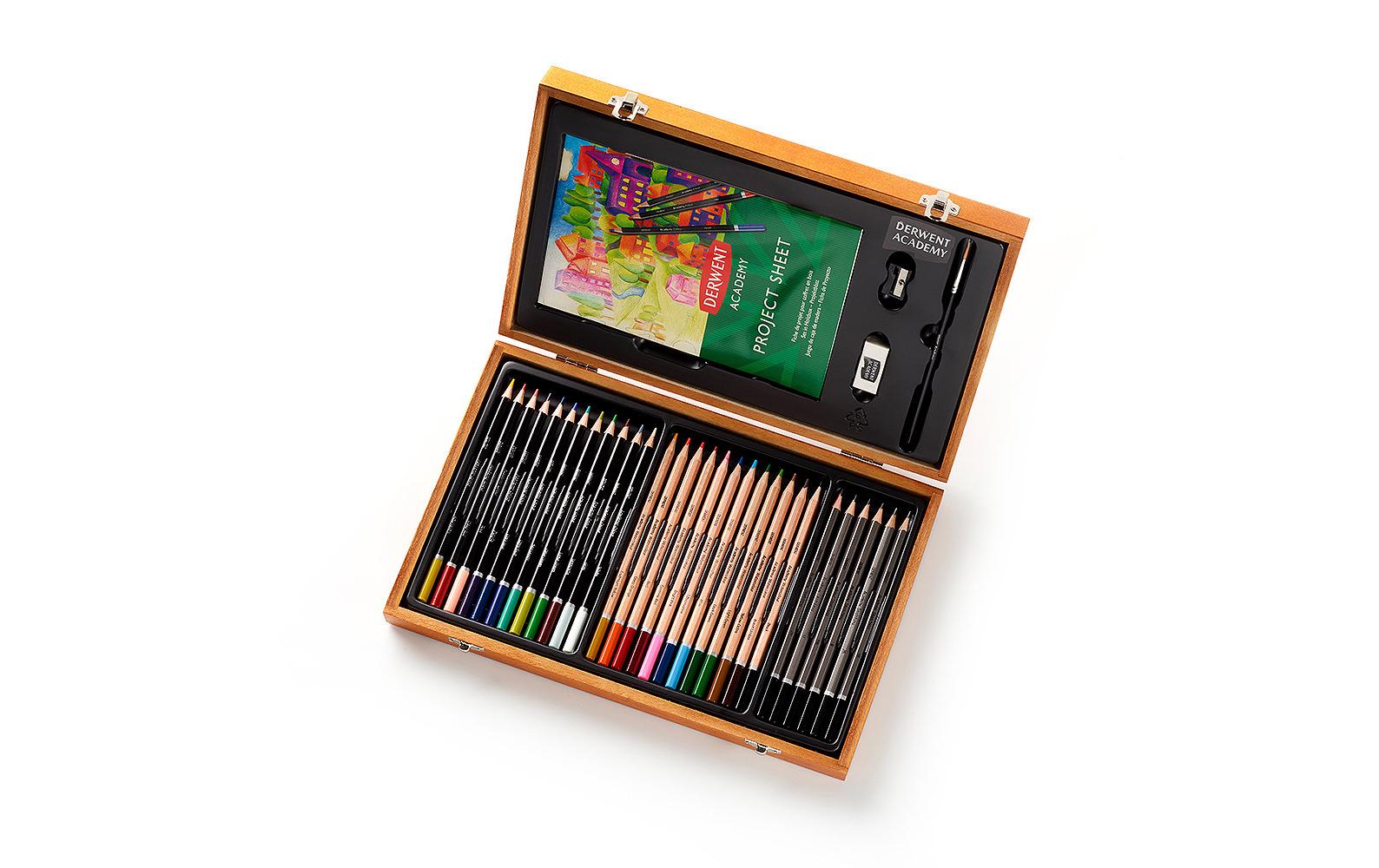 Derwent Academy – Zeichen-/Lettering-Set – Malkoffer – 35-teilig