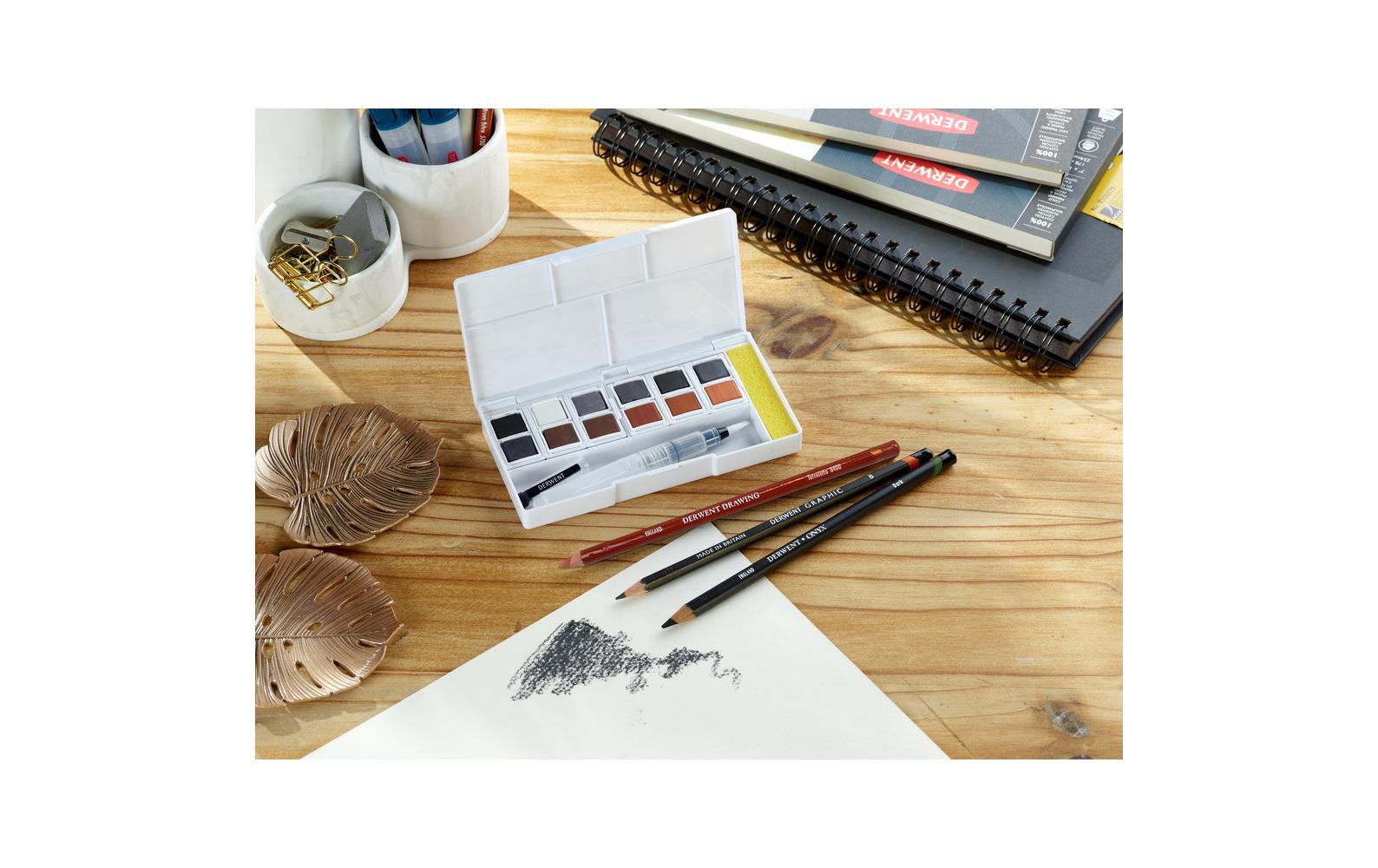 Derwent Professionelles Pigment/Tinte, Bastelfarbe – Mehrfarbig – 12 Farben
