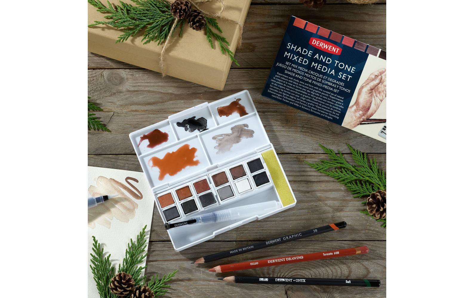 Derwent Professionelles Pigment/Tinte, Bastelfarbe – Mehrfarbig – 12 Farben