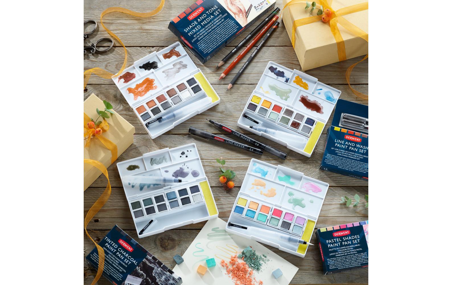 Derwent Professionelles Pigment/Tinte, Bastelfarbe – Mehrfarbig – 12 Farben