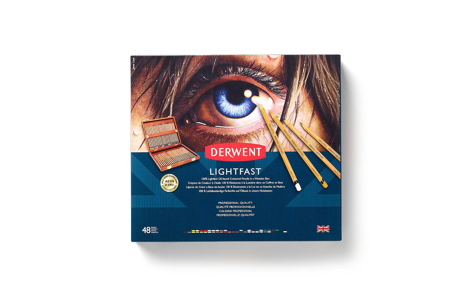 Derwent Buntstifte Professional Lightfast – 48 Farben, im Holzkoffer