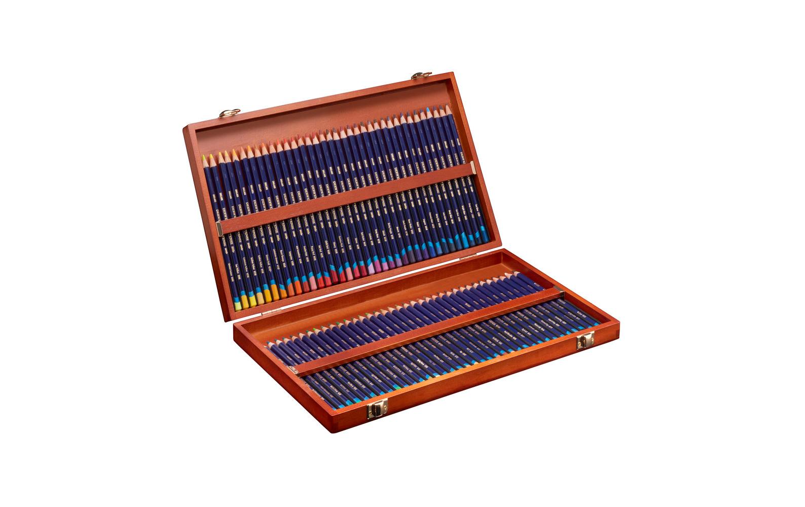Derwent Aquarellfarbstifte Inktense – 72 Farben, im Holzkoffer