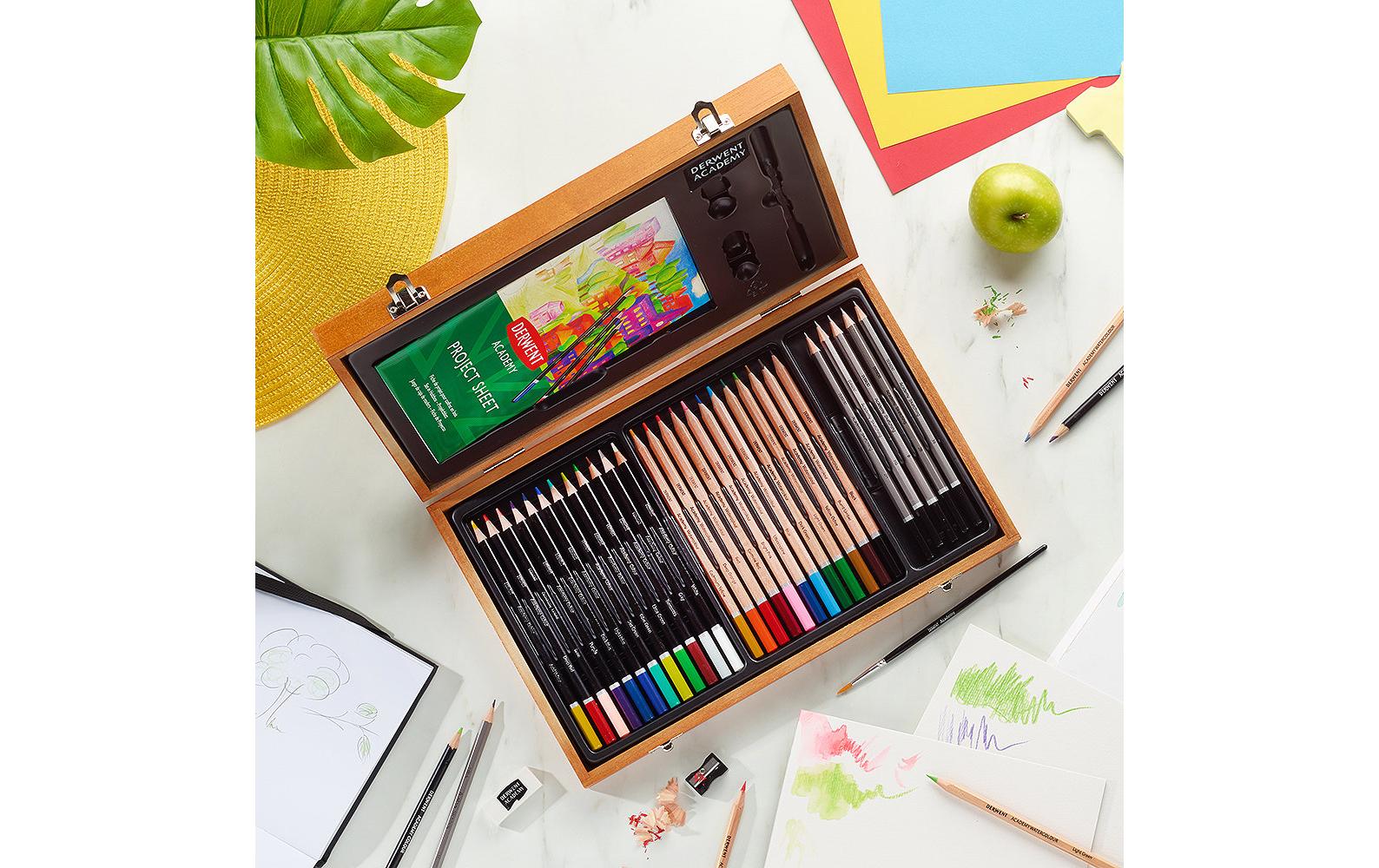 Derwent Academy – Zeichen-/Lettering-Set – Malkoffer – 35-teilig