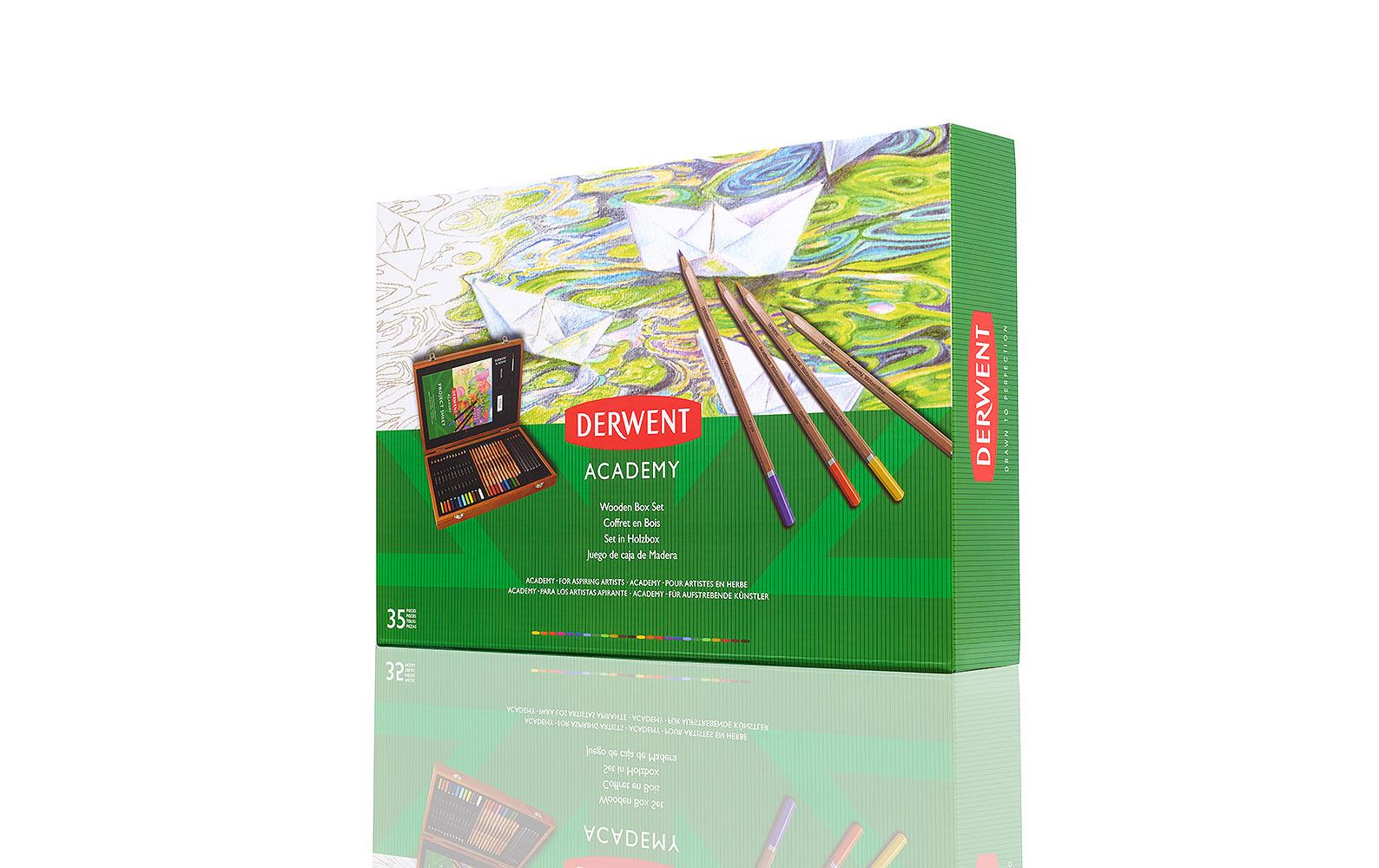 Derwent Academy – Zeichen-/Lettering-Set – Malkoffer – 35-teilig