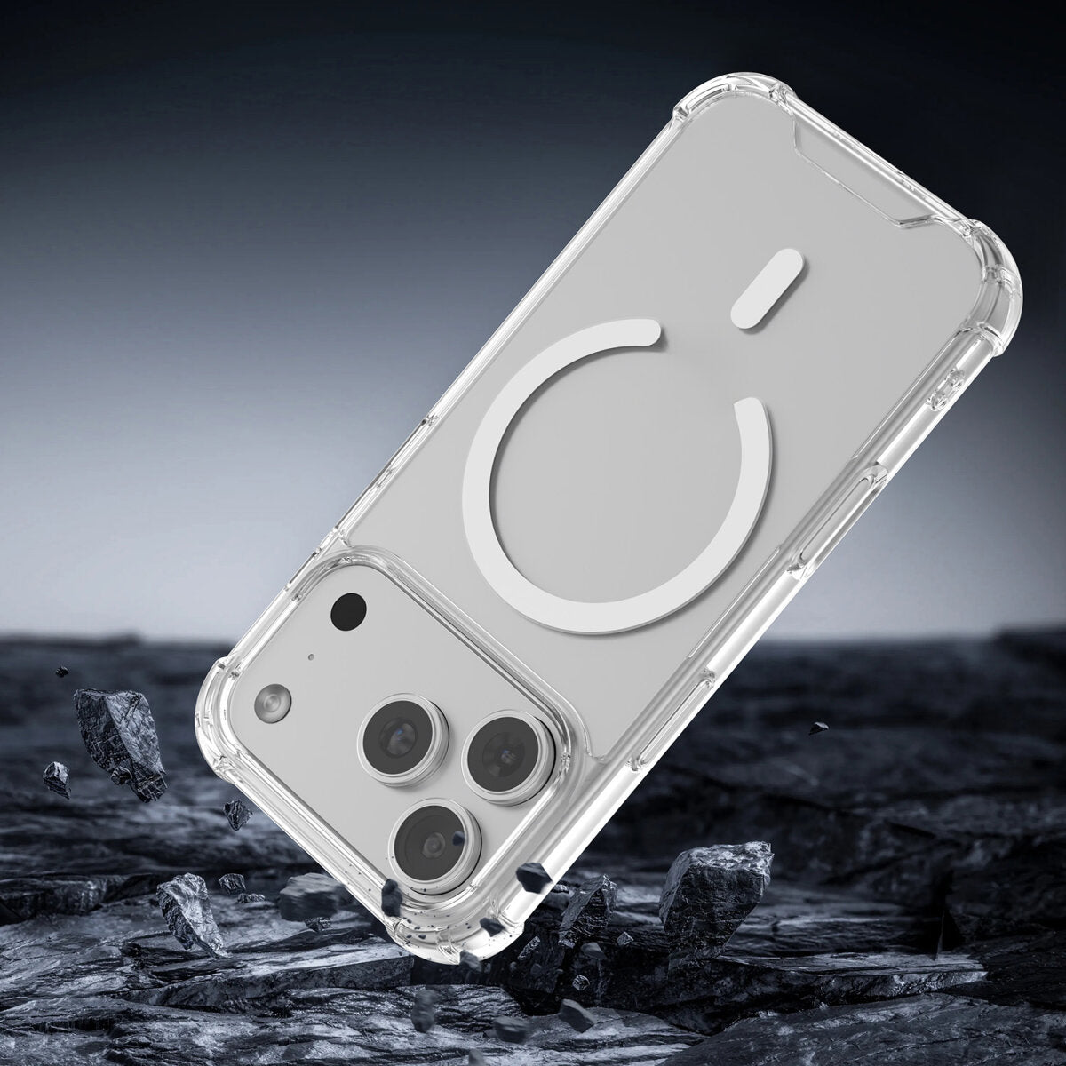4smarts Ibiza Backcover – für Apple iPhone 17 Pro, MagSafe, PC+TPU, Transparent