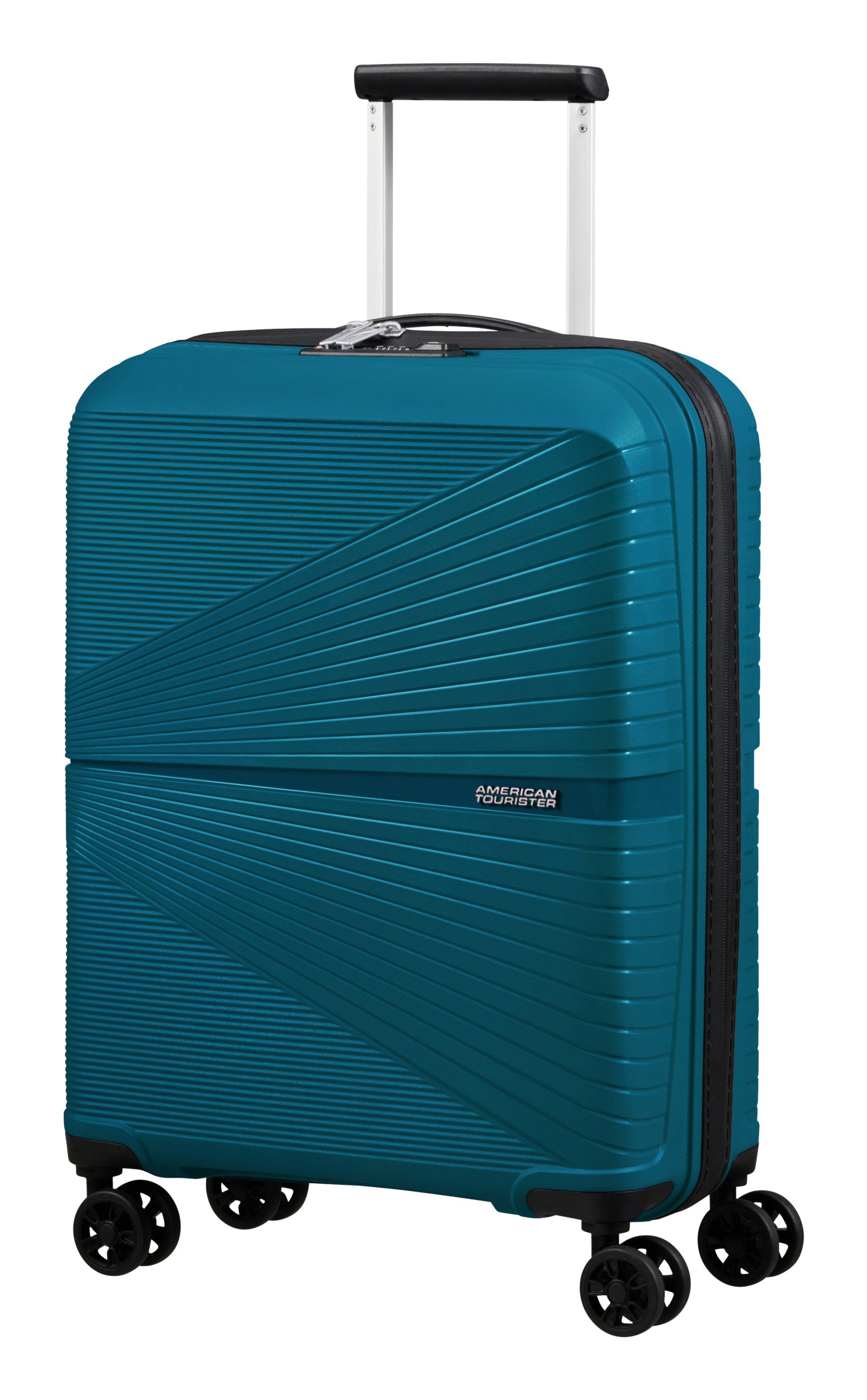 American Tourister Handgepäck-Trolley – 33,5 l, Hartschale, 4 Doppelrollen, mit TSA, Petrol, 40 × 50 × 20 cm