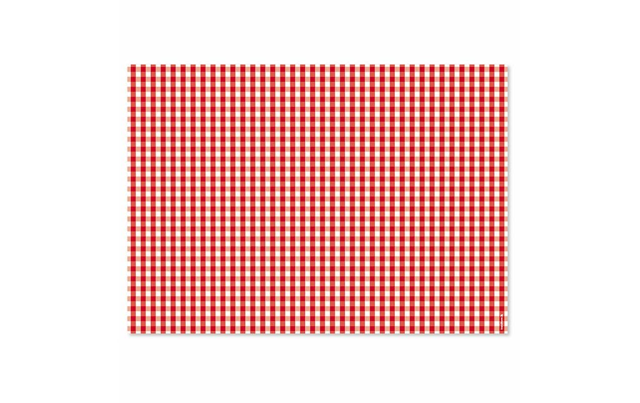 Trendform Tischset Vichy – Papier, rot/weiss, 42 × 29,7 cm