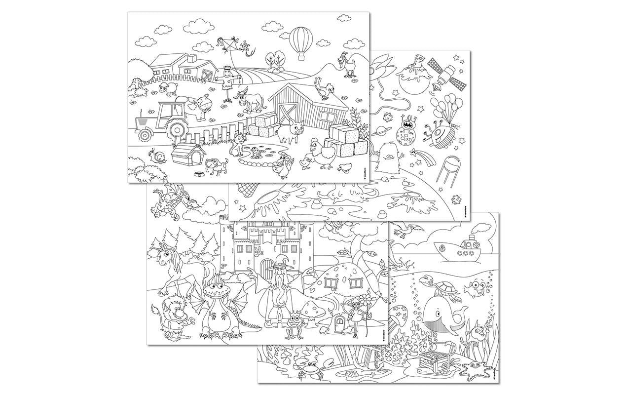 Trendform Tischset für Kinder, Papier, Bauernhof-Motiv – 29,7 × 42 cm – FSC – 12 Stk.