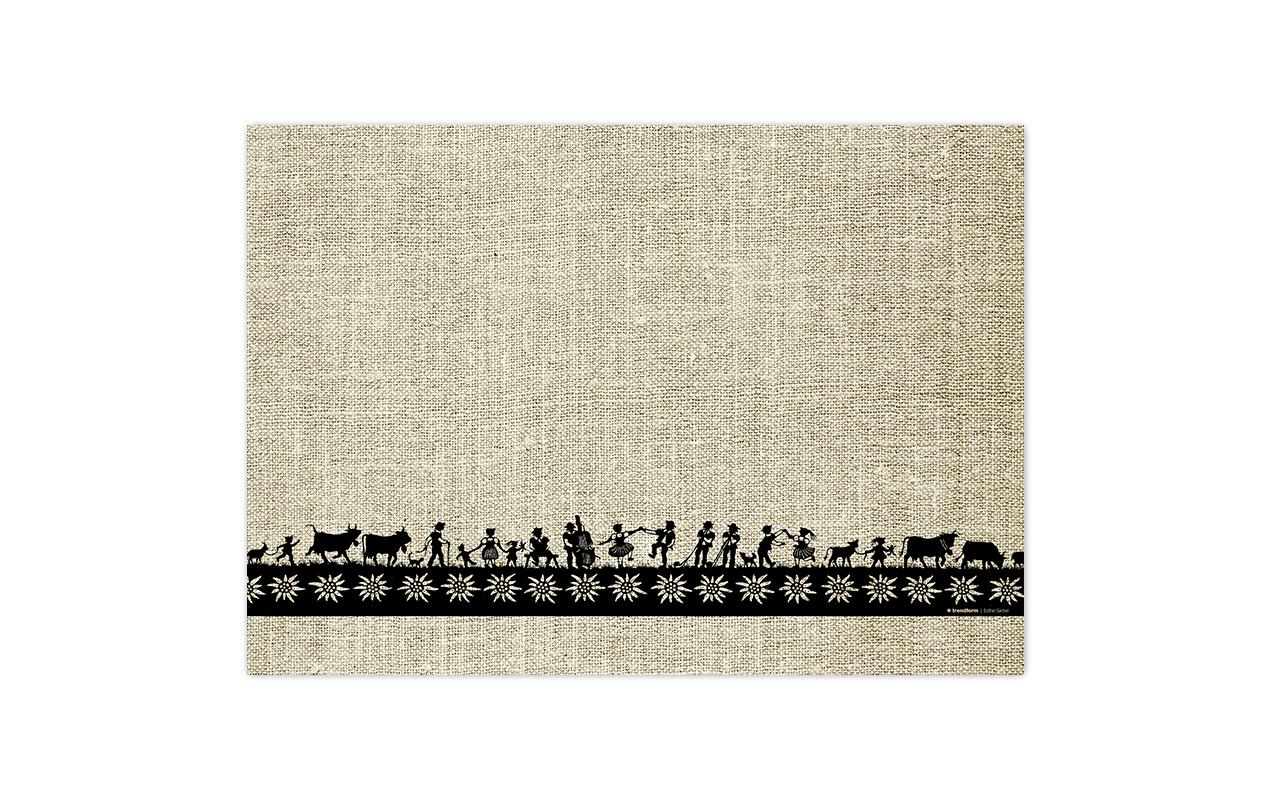 Trendform Tischset Swiss Tradition, Papier, rechteckig – 29,7 × 42 cm – FSC – 48 Stk.