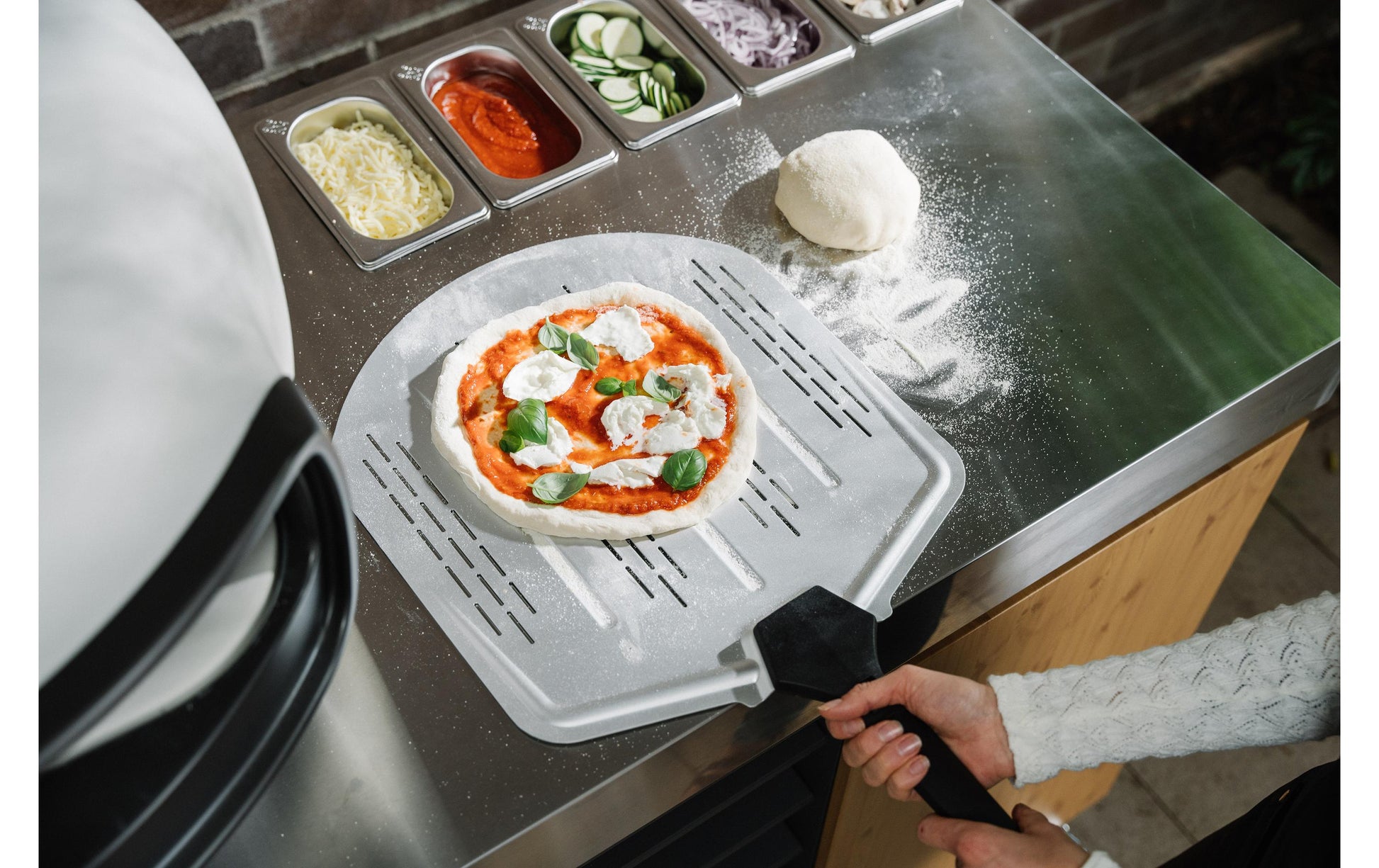 Everdure Pizzaofen KILN – 2 Brenner, Pizzastein – Grau
