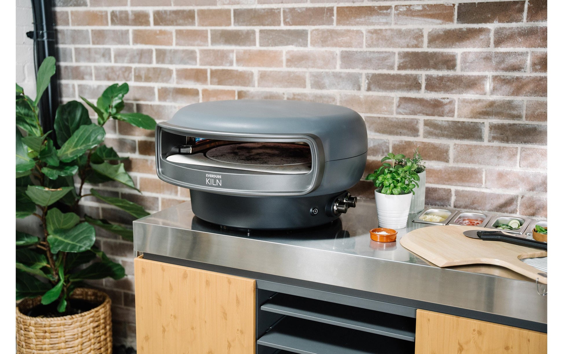 Everdure Pizzaofen KILN – 2 Brenner – Grau