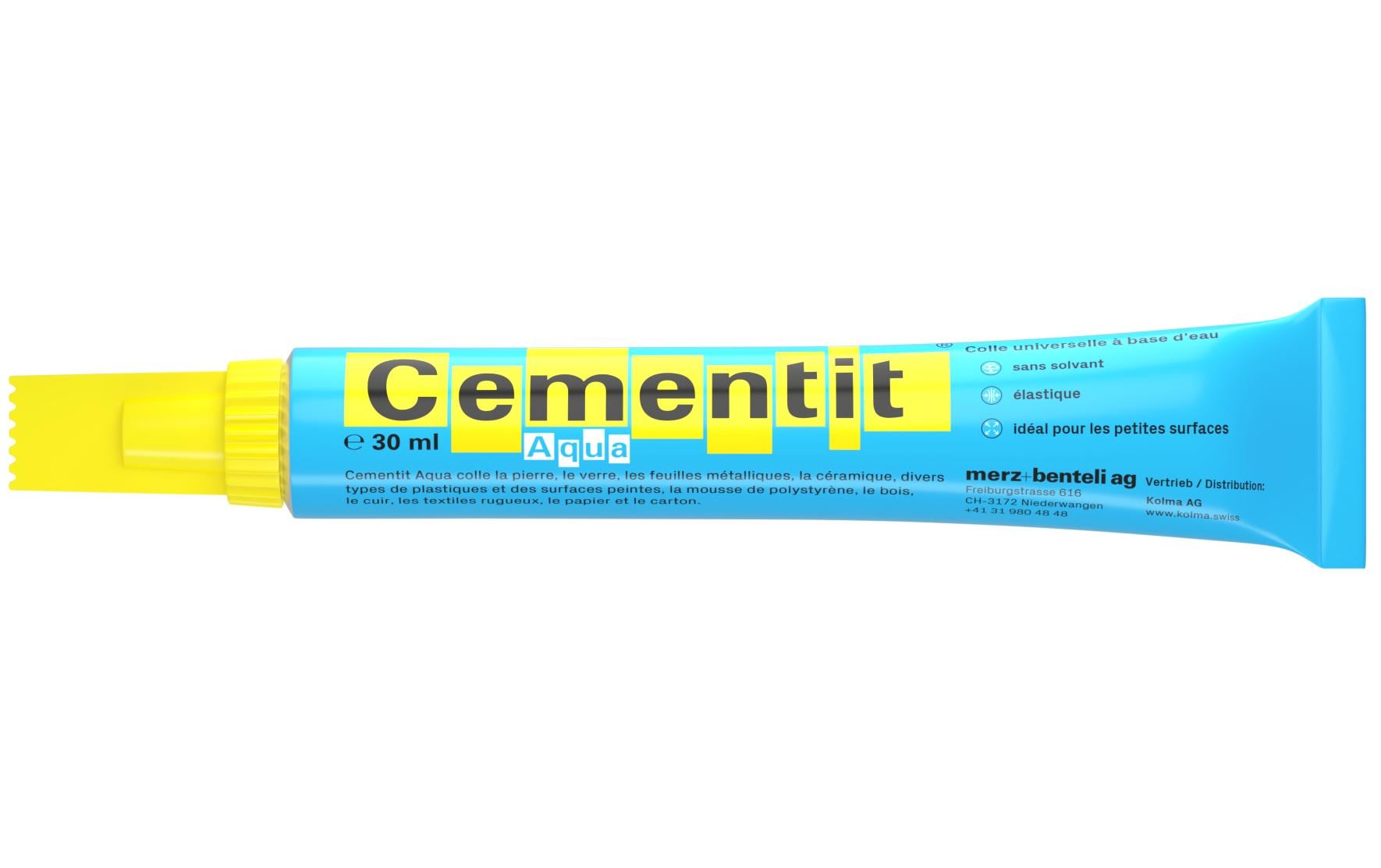 Cementit Aqua Universalkleber – permanent, transparent, lösemittelfrei, 30 ml, für Pergament, Papier u. a.
