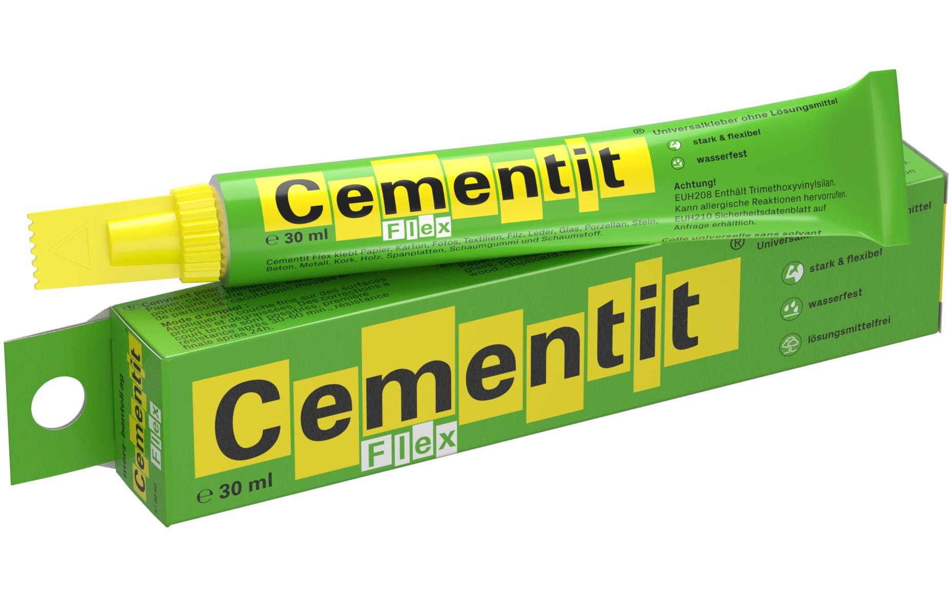 Cementit Flex Alleskleber – permanent, transparent, lösemittelfrei, wasserfest, 30 ml