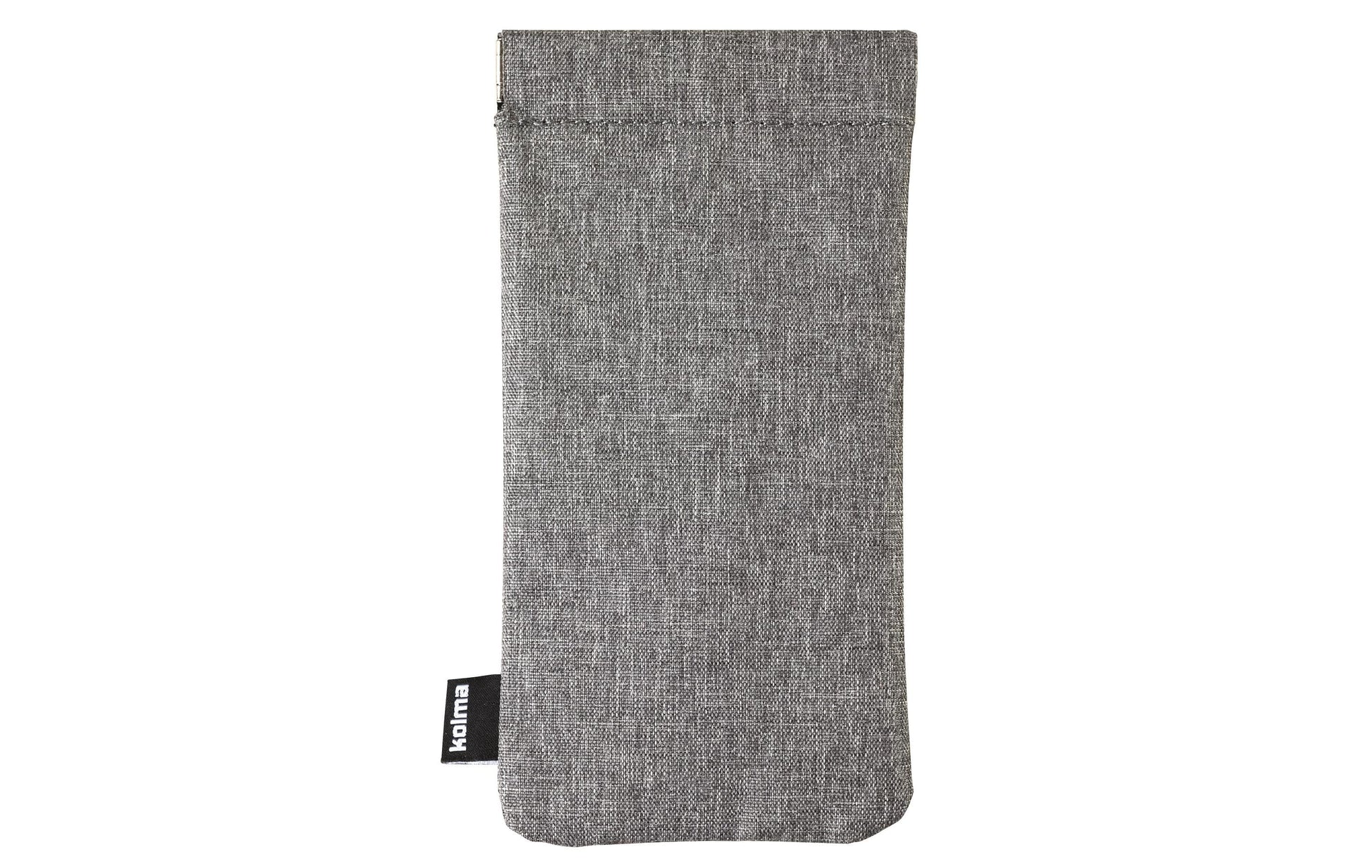 Kolma Brillenetui – rPET, Magnetverschluss, 90 × 180 mm, Grau, mit Mikrofasertuch
