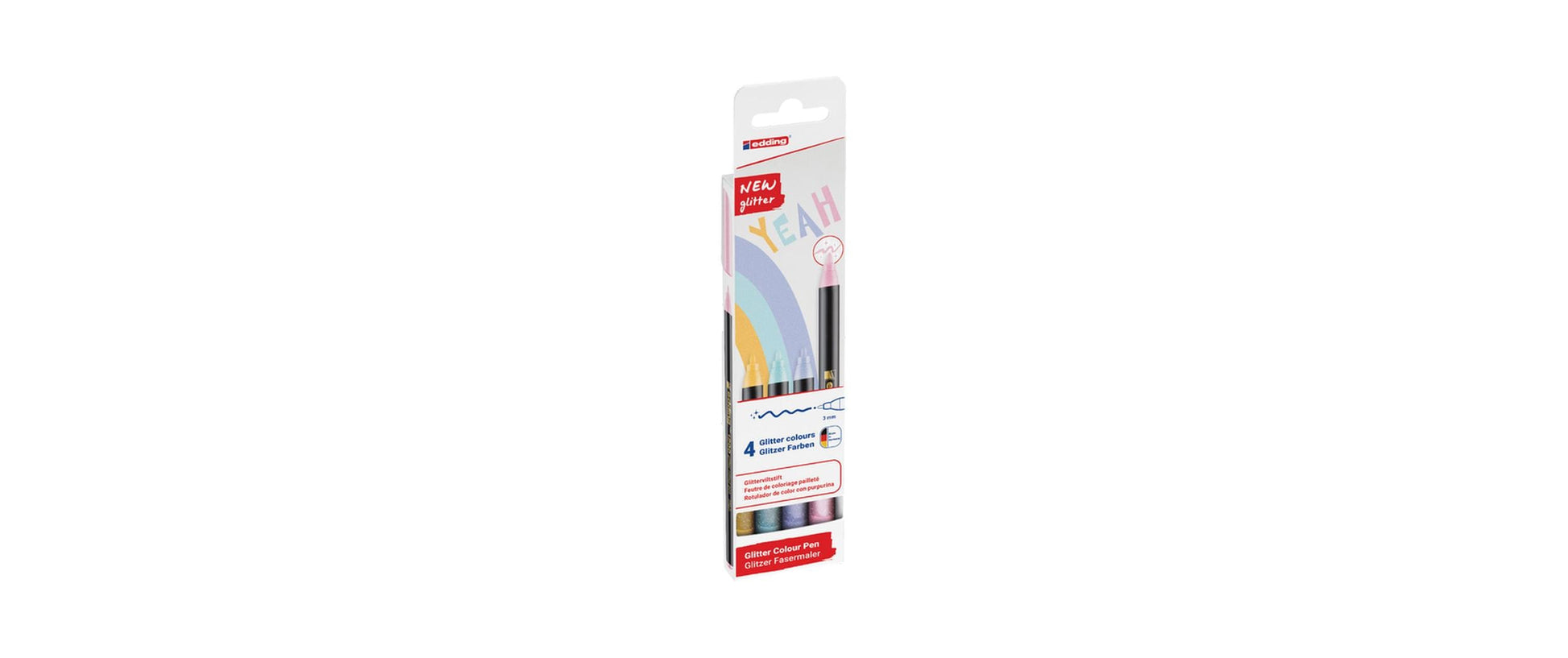 Edding Filzstifte, Strichbreite 3 mm, 4 Farben