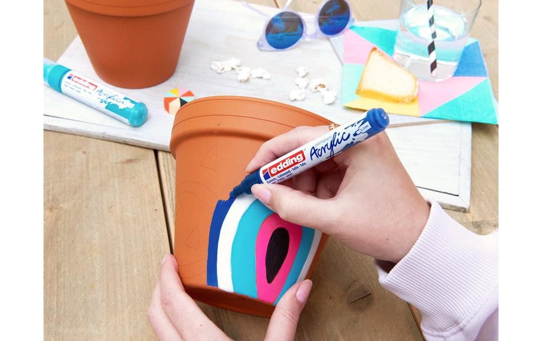Edding Acrylmarker für Glas – mehrfarbig, 5er Set