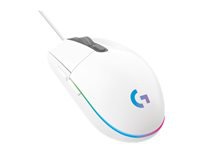 Logitech G G203 LIGHTSYNC – Gaming-Maus – Kabelgebunden (USB‑A), 8000 DPI, RGB-Beleuchtung, Weiss
