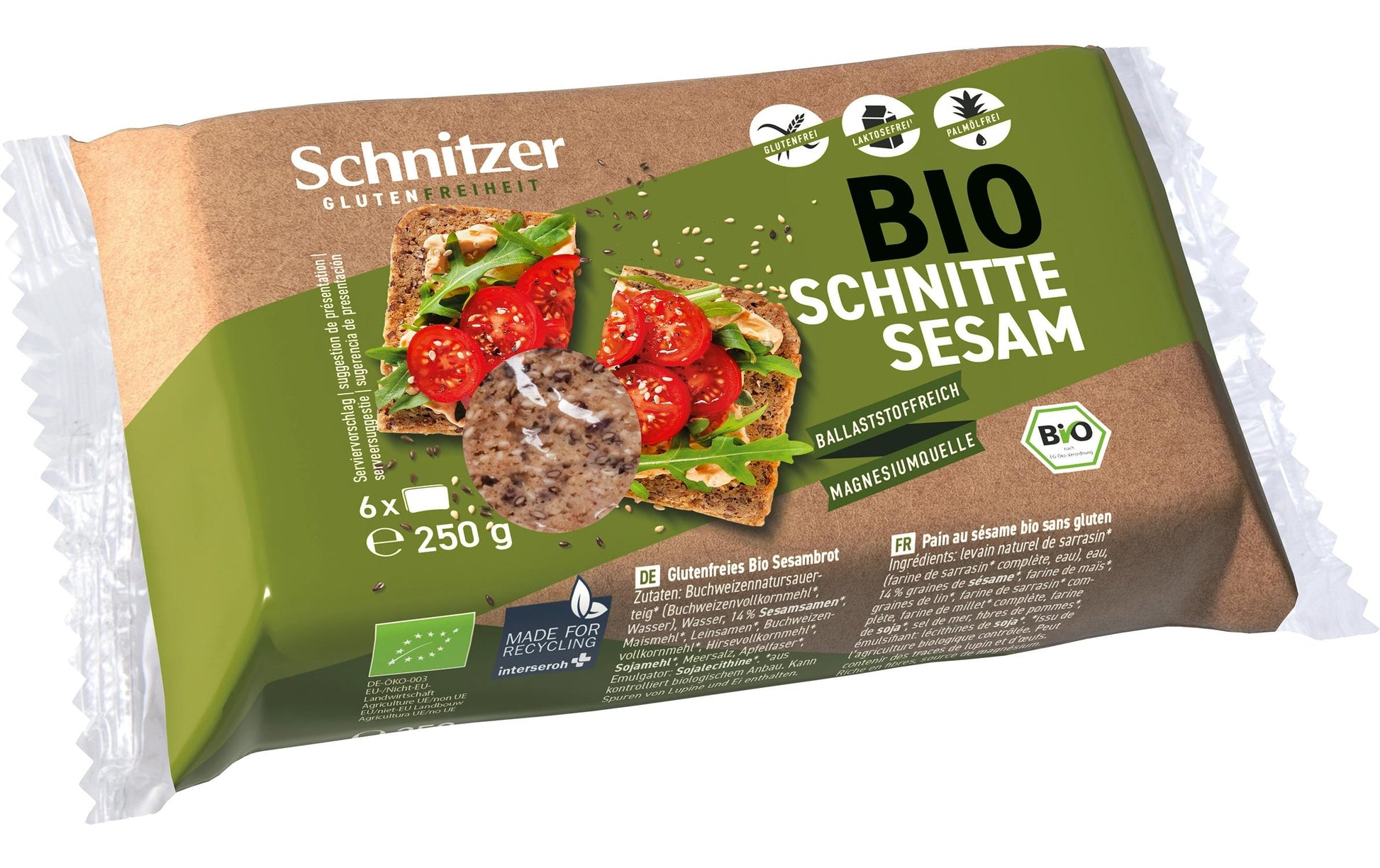 Schnitzer Sesambrot – Bio, glutenfrei – 250 g