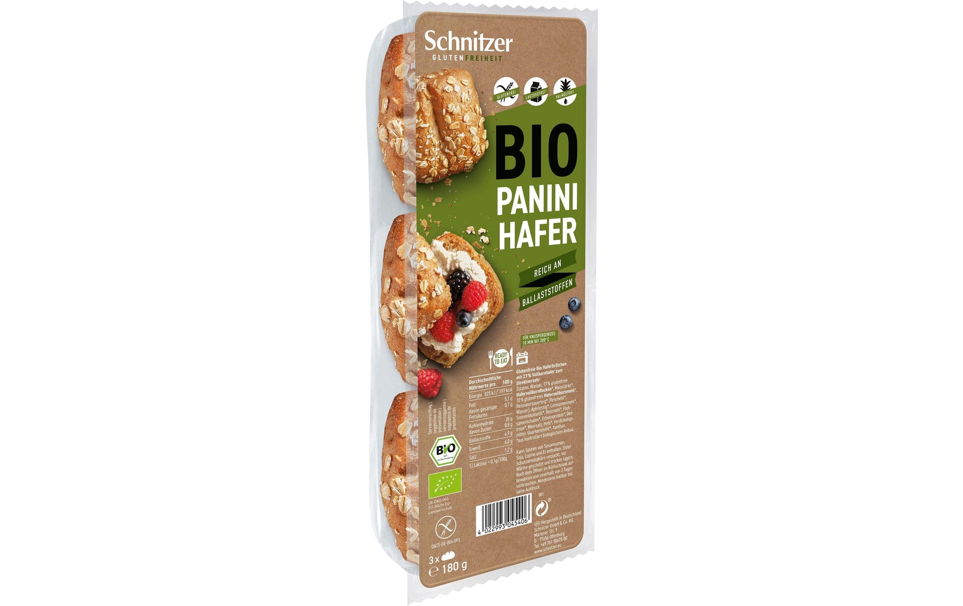 Schnitzer Haferbrötchen – Bio, Vollkorn – 180 g