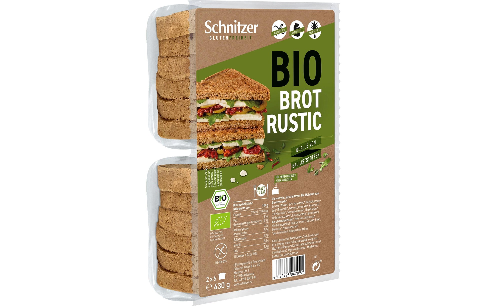 Schnitzer Maisbrot – Bio, glutenfrei – 430 g
