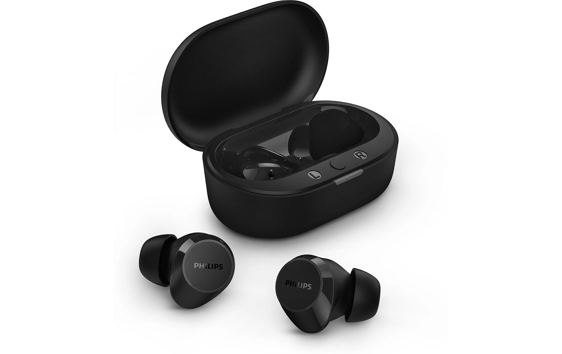 Philips TAT1209BK TWS In-Ear – mit Ladecase, Schwarz, BT 5.3