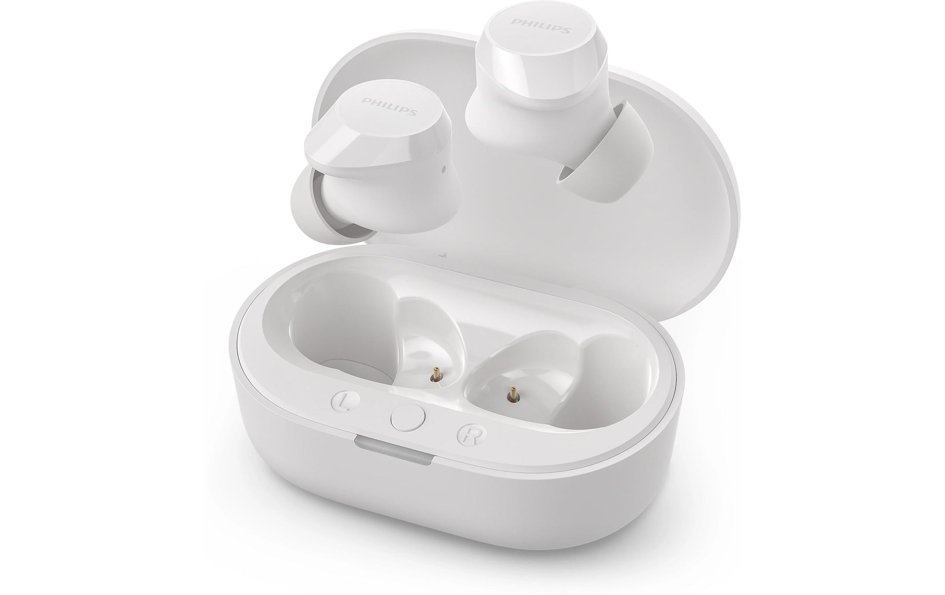 Philips TAT1209WT – True Wireless In-Ear Kopfhörer – Bluetooth – IPX4, Touch-Steuerung – Weiss – bis 18 h