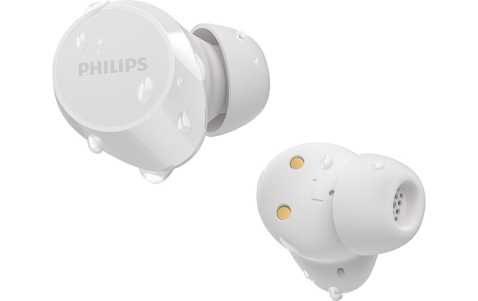 Philips TAT1209WT – True Wireless In-Ear Kopfhörer – Bluetooth – IPX4, Touch-Steuerung – Weiss – bis 18 h