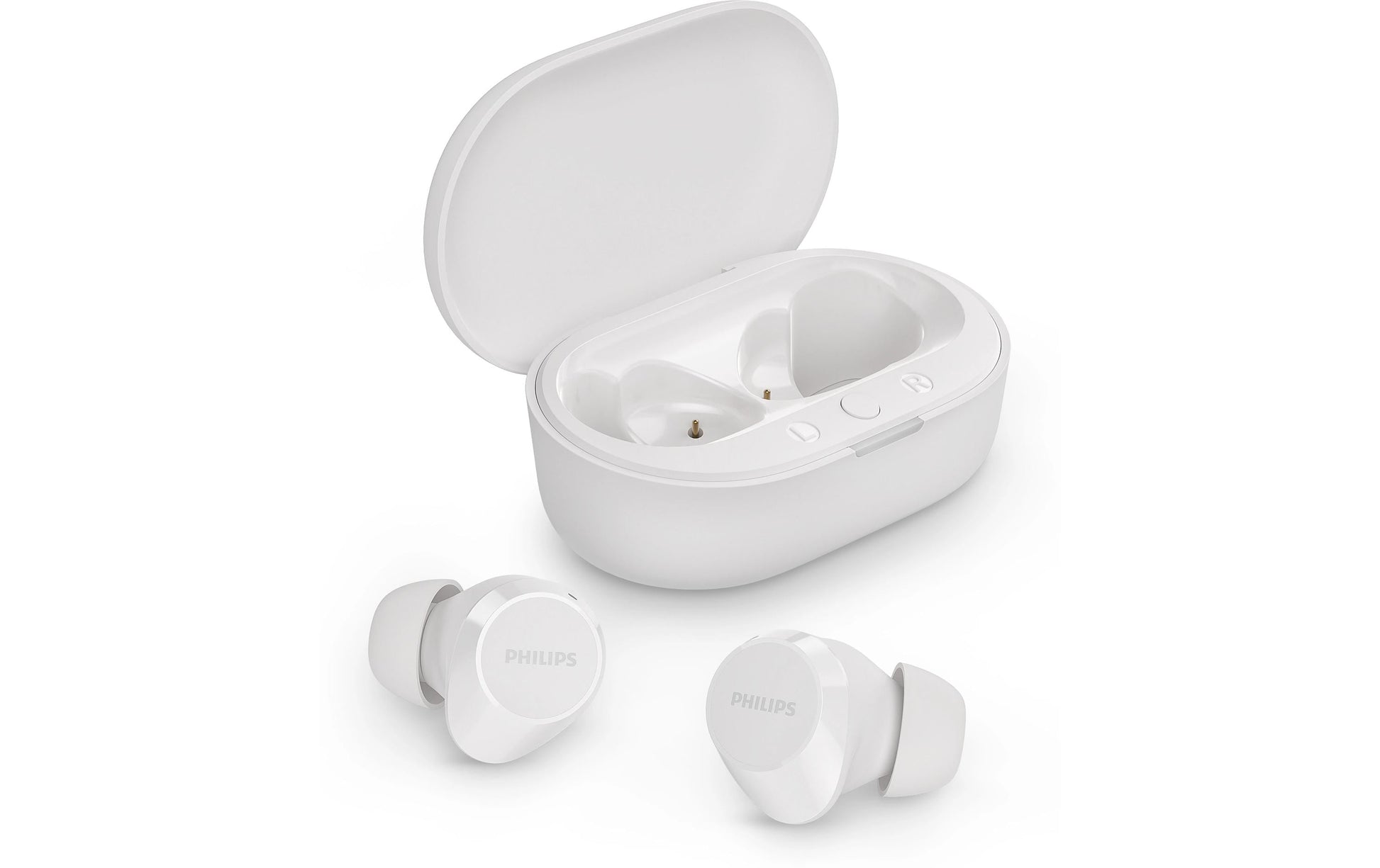 Philips TAT1209WT – True Wireless In-Ear Kopfhörer – Bluetooth – IPX4, Touch-Steuerung – Weiss – bis 18 h