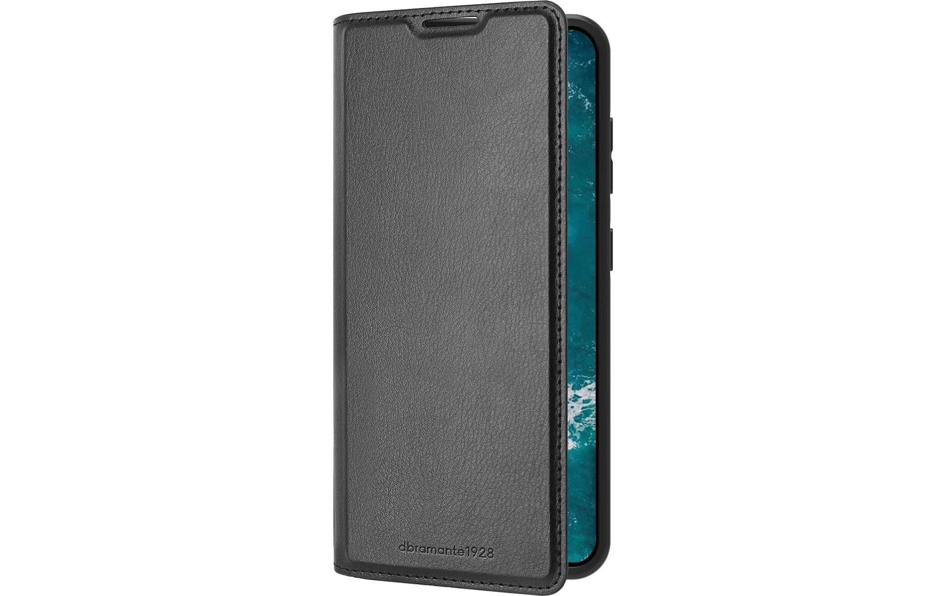 dbramante1928 Oslo Folio – für Samsung Galaxy A55 5G, mit Kartenfach, PU + recycelbarem Kunststoff, schwarz