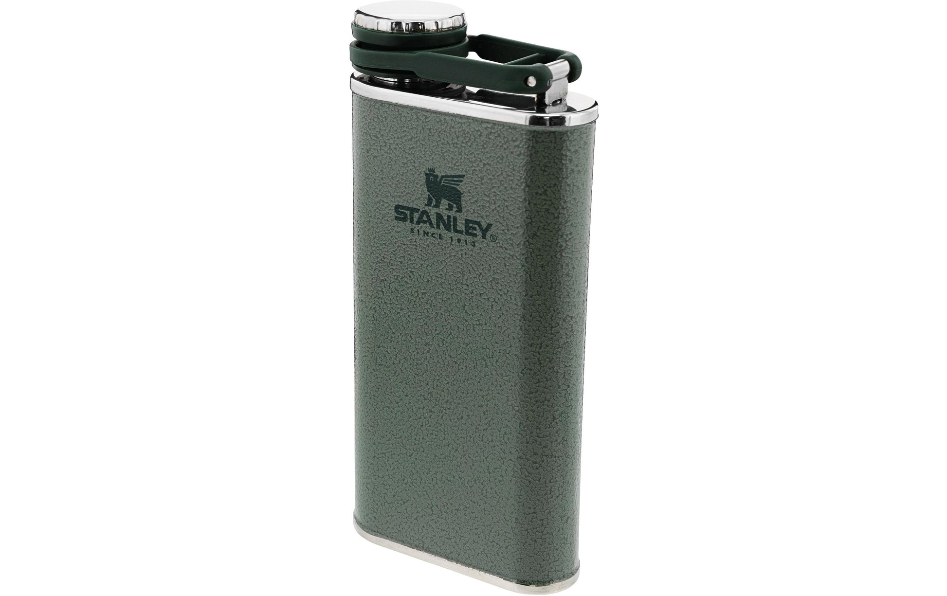 Stanley 1913 Classic Easy Fill Flachmann 230 ml – Edelstahl, Schraubdeckel, Hammertone Green