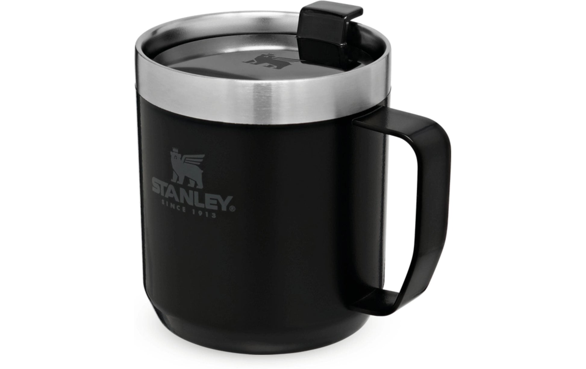 Stanley Camp Becher Thermobecher 350 ml – doppelwandig 1,5 h heiss / 3 h kalt, Edelstahl, schwarz