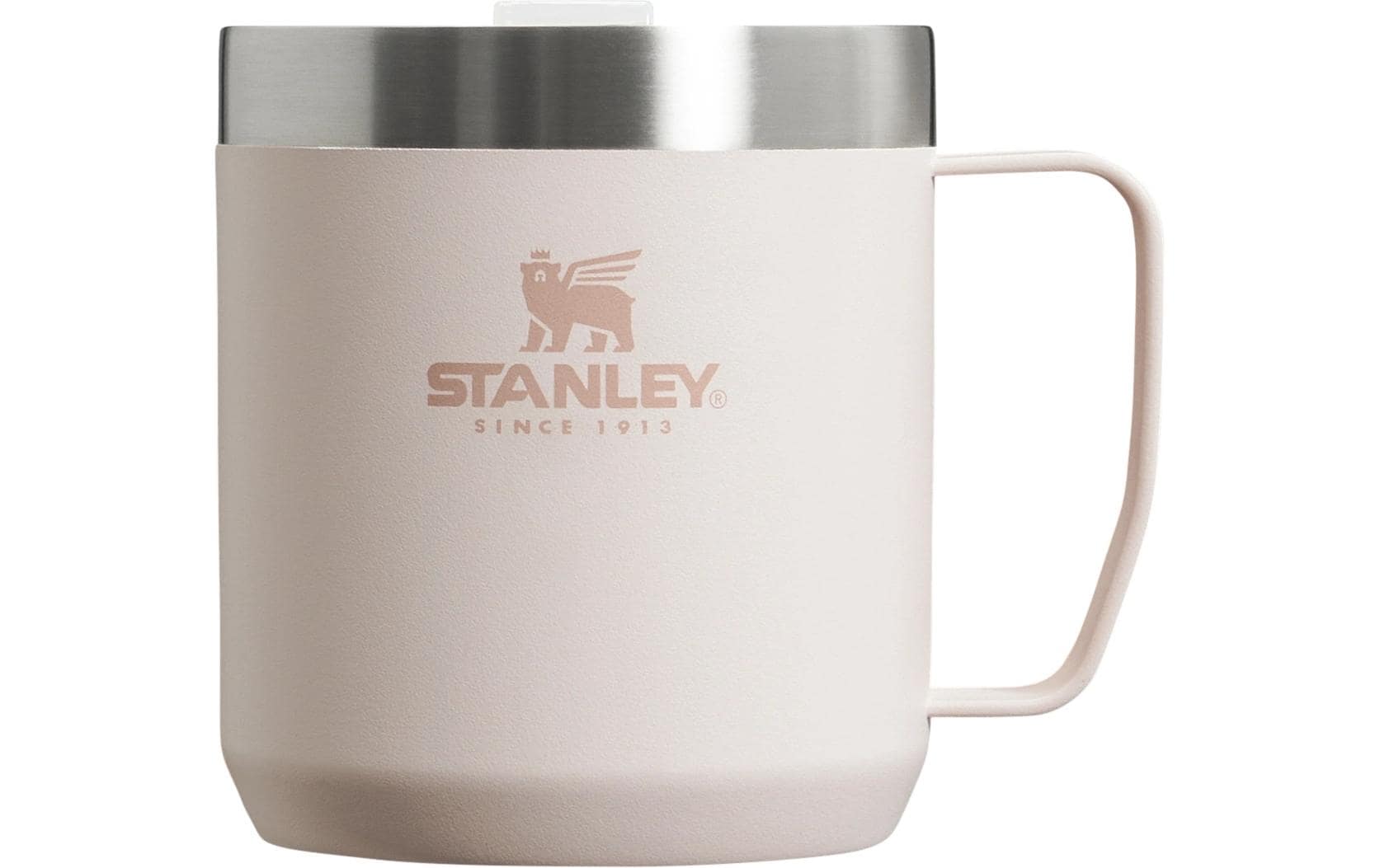 Stanley Camp Becher – 350 ml, Edelstahl, Rosa, mit Deckel, vakuumisoliert, spülmaschinenfest