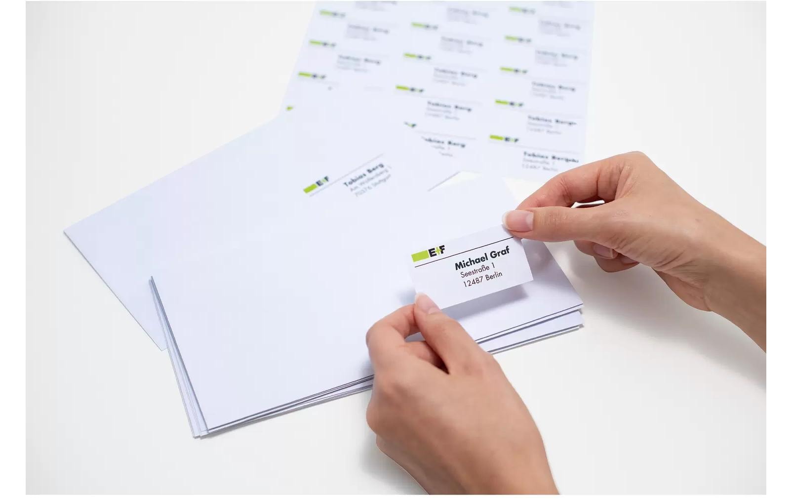 HERMA Etiketten A4 48,3 × 25,4 mm – Papier, weiss – permanent haftend – Laser/Inkjet – 4'400 Stk.