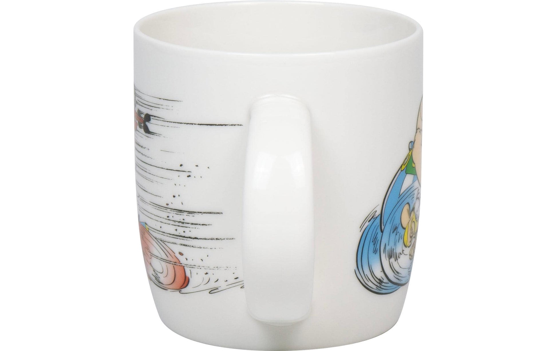 Könitz Porzellan Könitz Becher Asterix Rennen - Courir – 400 ml, Ø 8,8 cm, H 9,2 cm, Knochenporzellan, spülmaschinenfest