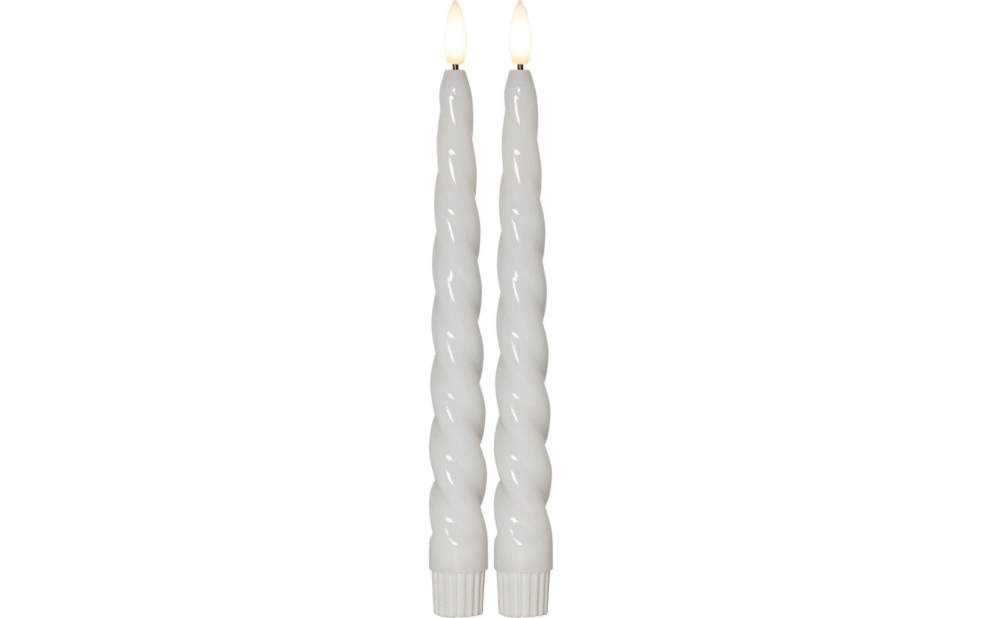 Star Trading LED-Kerze – 2er Pack, Warmweiss, Weiss, Timer