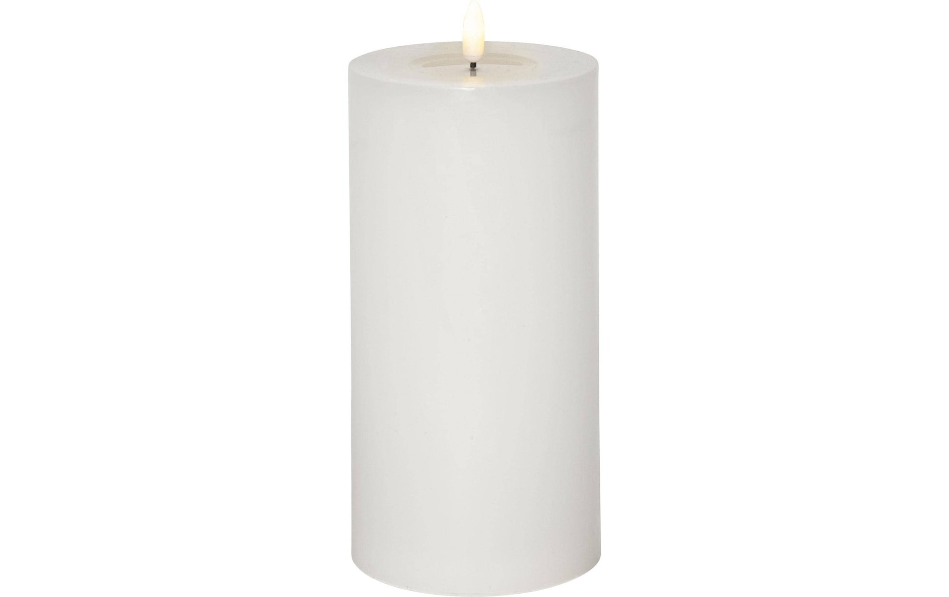 Star Trading LED-Kerze – Ø 10 × 22,5 cm – Batteriebetrieben, Timer 6 Stunden an/18 Stunden aus, Weiss