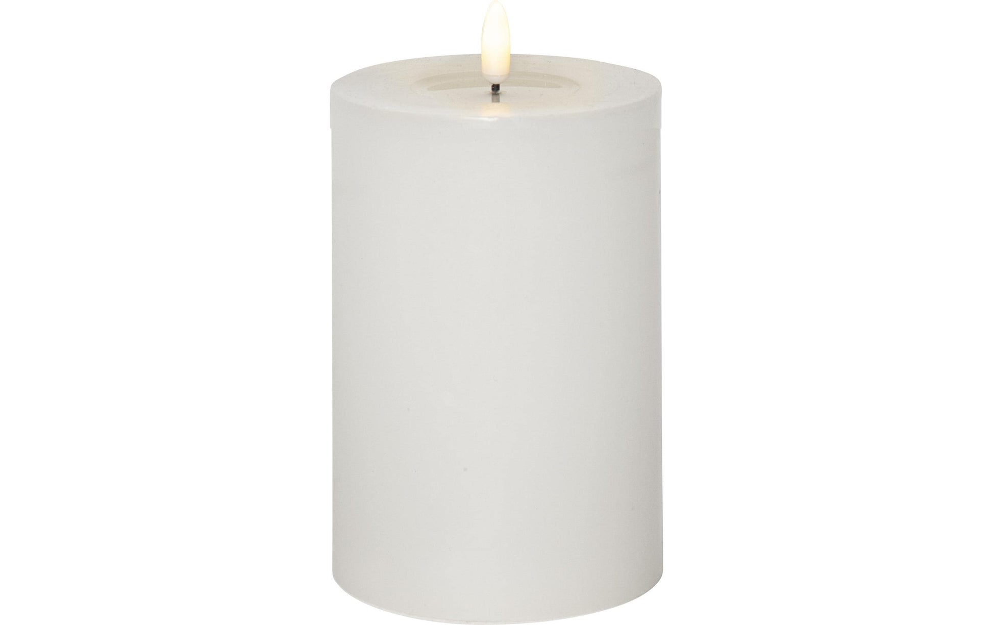 Star Trading LED-Säulenkerze – Ø 10 × 17,5 cm – batteriebetrieben, weiss