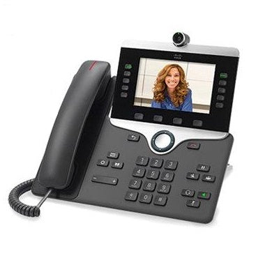 Cisco 8865 – IP-Videotelefon, 5 SIP-Konten, 5", WLAN/BT, Gigabit, PoE, Anthrazit