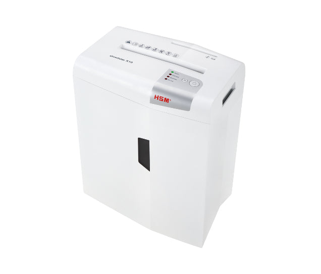 HSM Shredstar X10 – Aktenvernichter, DIN P-4, Partikelschnitt 4,5 × 30 mm, 10 Blatt, 20 l, A4