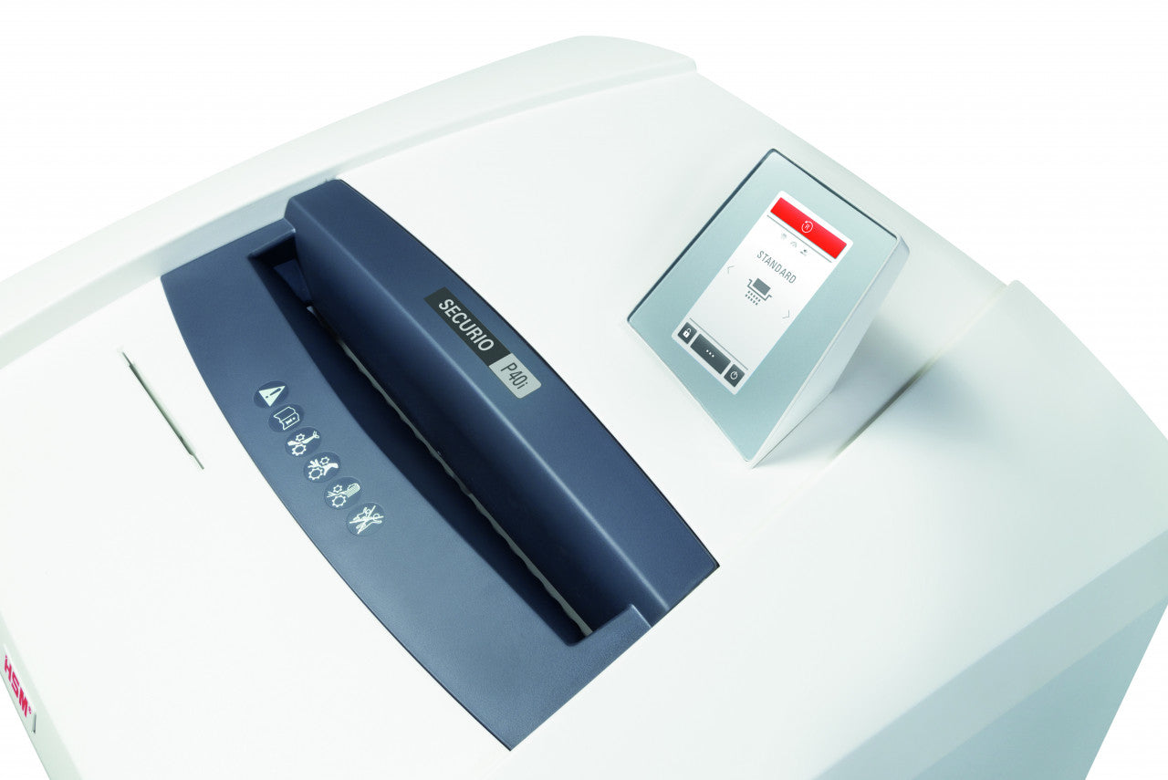HSM Securio P40i – Aktenvernichter, DIN P-4, Partikelschnitt 4,5 × 30 mm, 36 Blatt, 145 l
