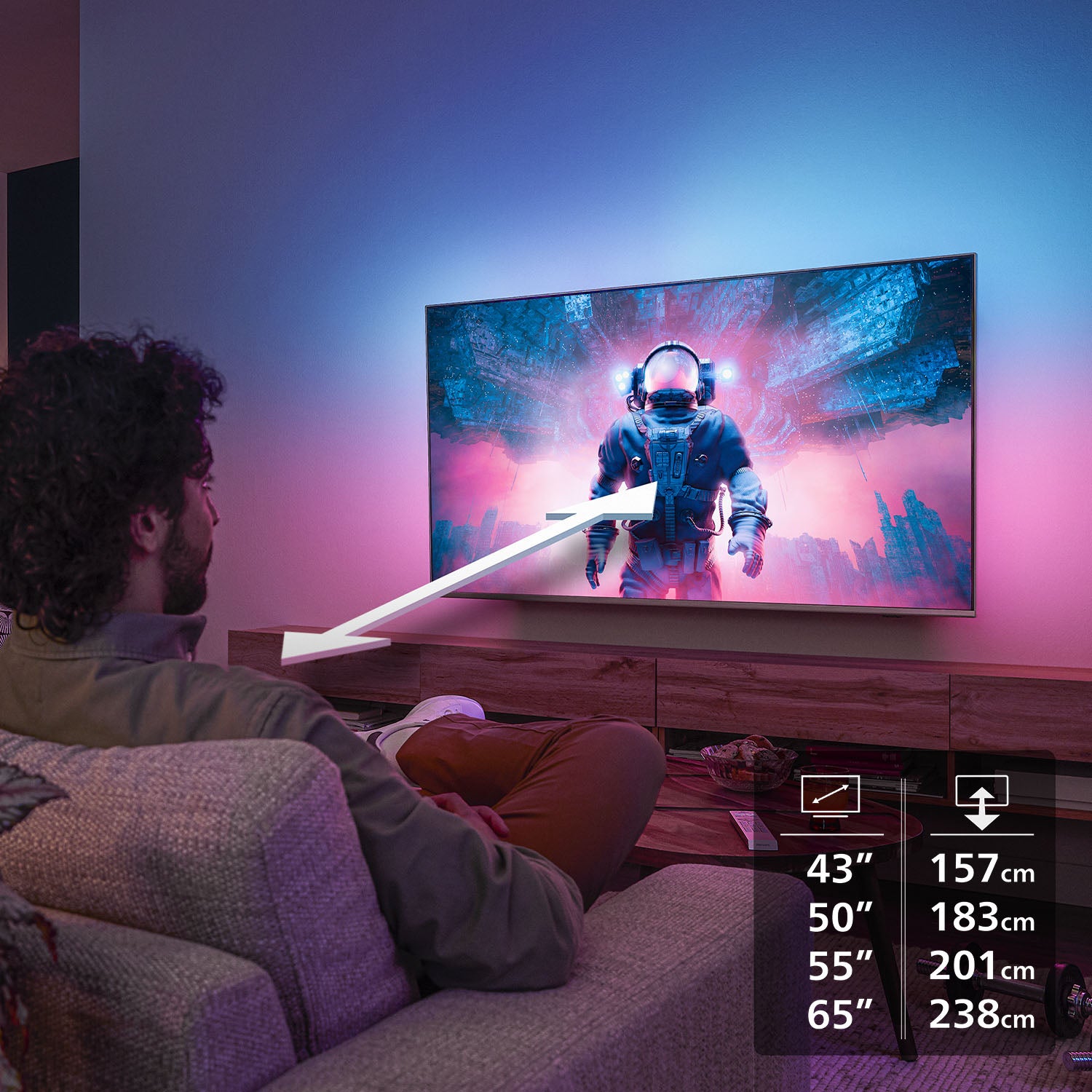 Philips 65PUS8500/12 – 65" QLED UHD 4K, Titan OS, Ambilight (2025)