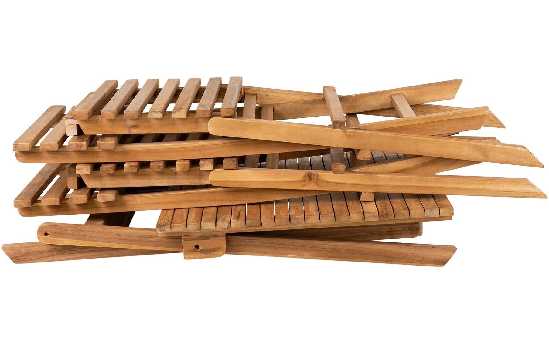 House Nordic Bistro-Set 3-teilig – Natur – Holz – Tisch 60 × 60 × 75 cm – klappbar