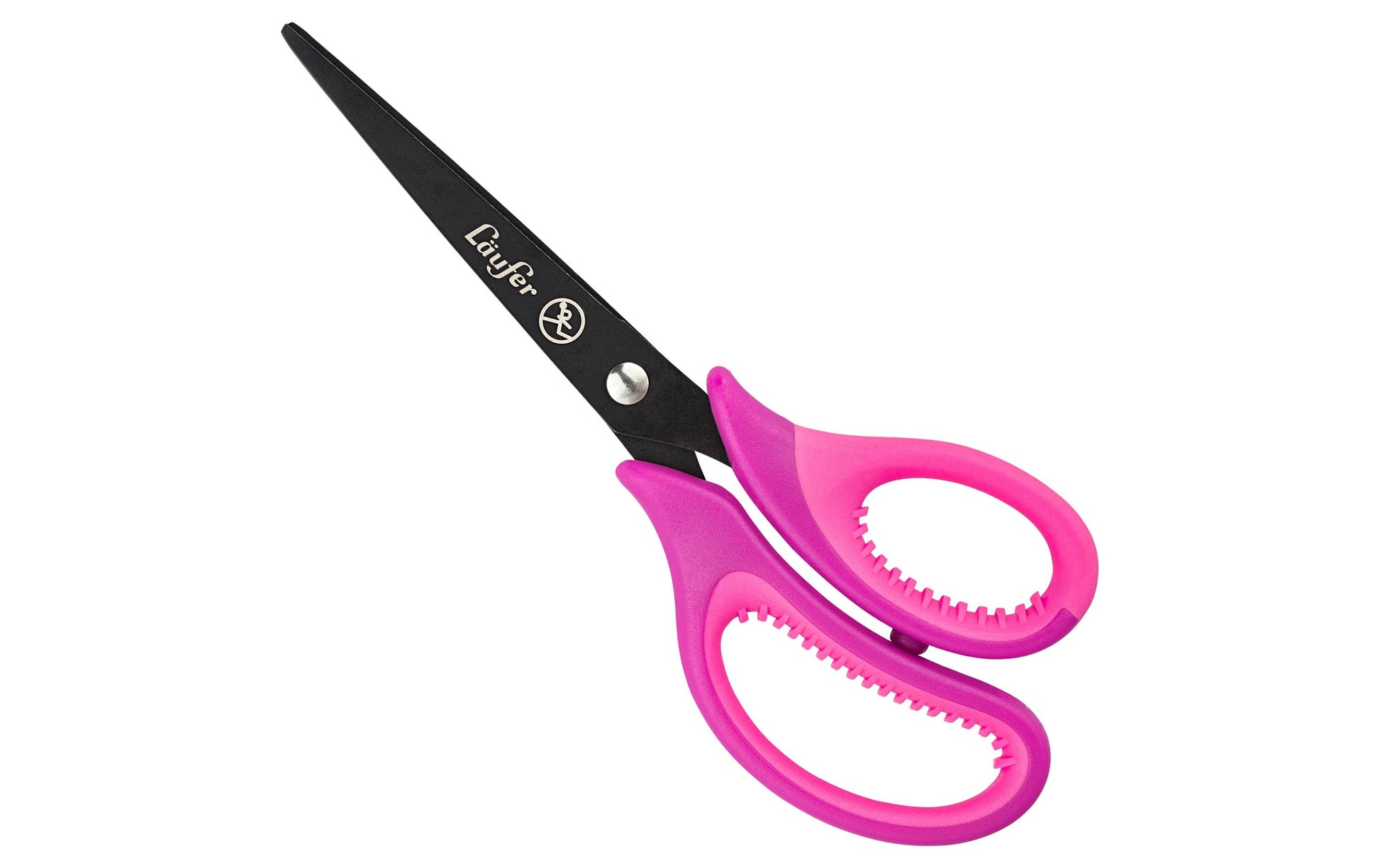 Laufer Läufer Kinderschere 13,0 cm, spitz, für Rechtshänder – Edelstahl, ergonomischer Griff, Lila/Rosa