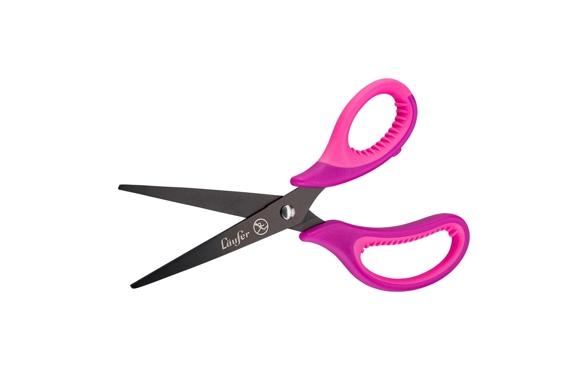 Laufer Läufer Kinderschere 13,0 cm, spitz, für Rechtshänder – Edelstahl, ergonomischer Griff, Lila/Rosa