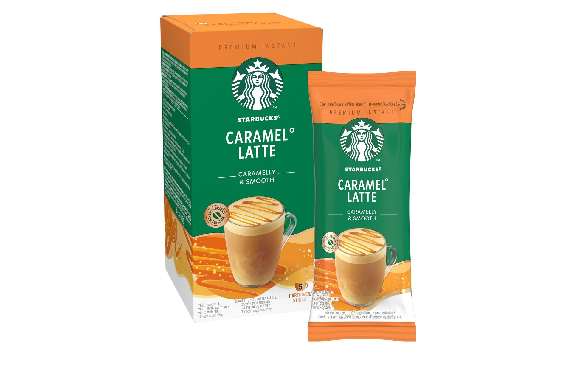 Starbucks Caramel Latte – Instantgetränk – 5 Stk.