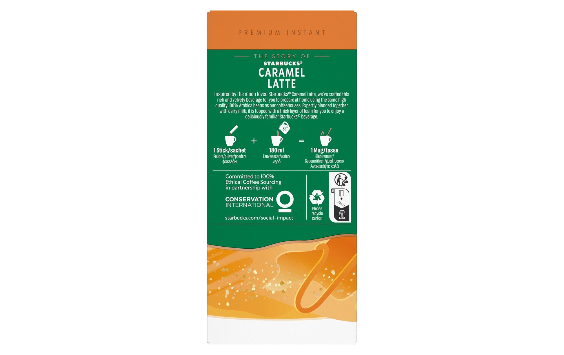 Starbucks Caramel Latte – Instantgetränk – 5 Stk.