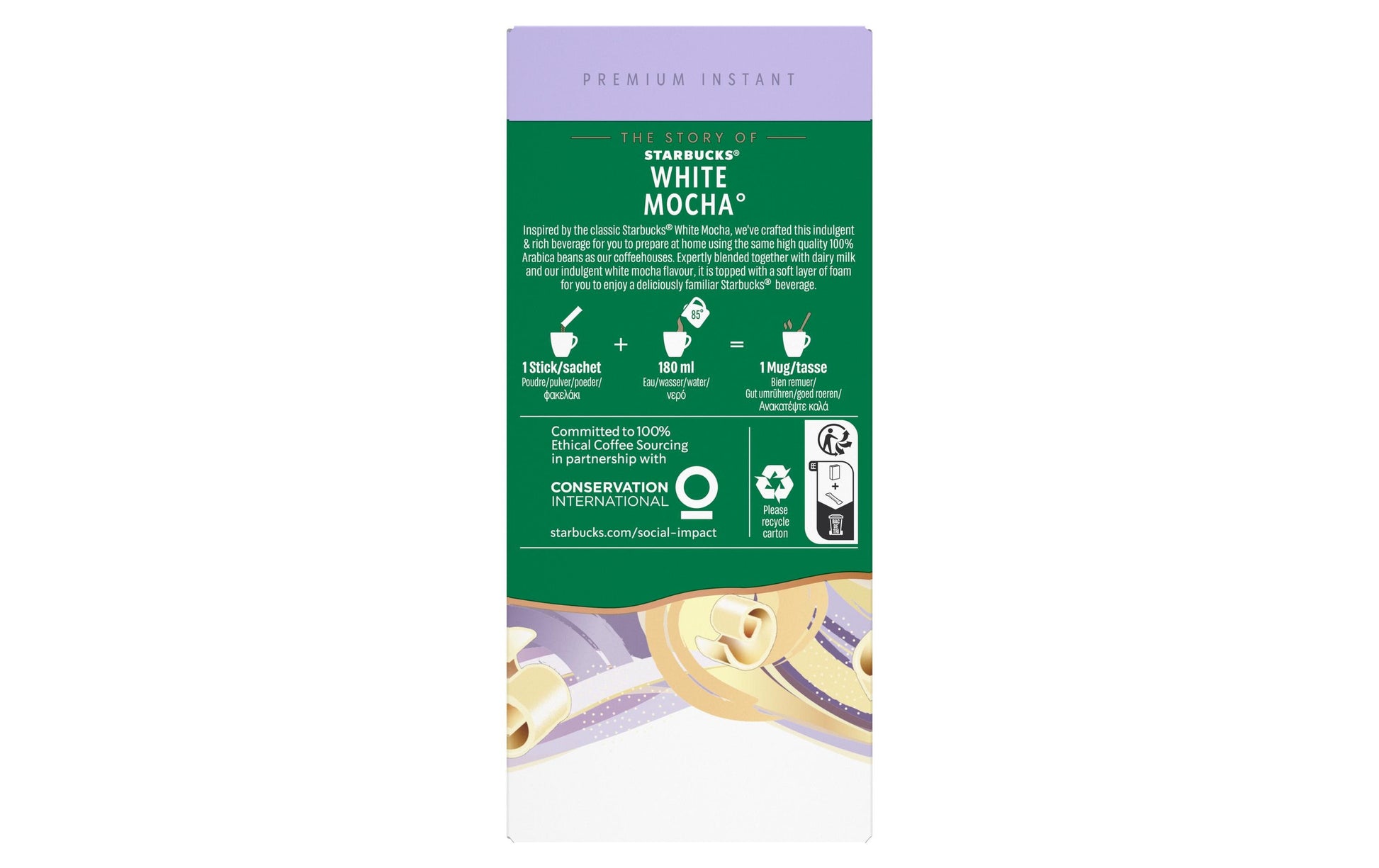 Starbucks White Mocha – Instantgetränk – Mokka, 5 Sticks